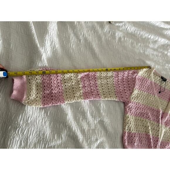 PrettyLittleThing Colorblock Pink & Creme Cardigan Size XXL - Picture 3 of 6